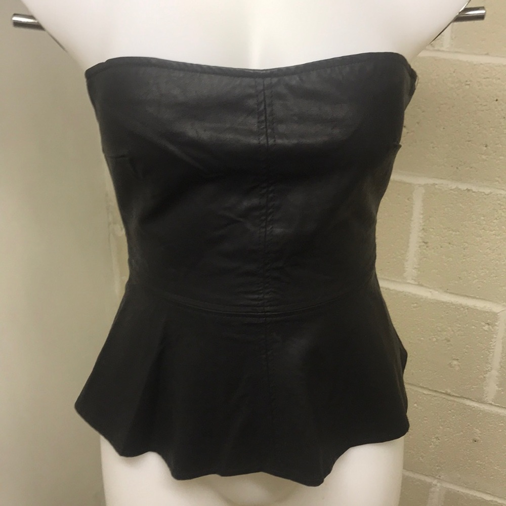 Zara trafaluc faux leather tube top XS - Picture 1 of 6